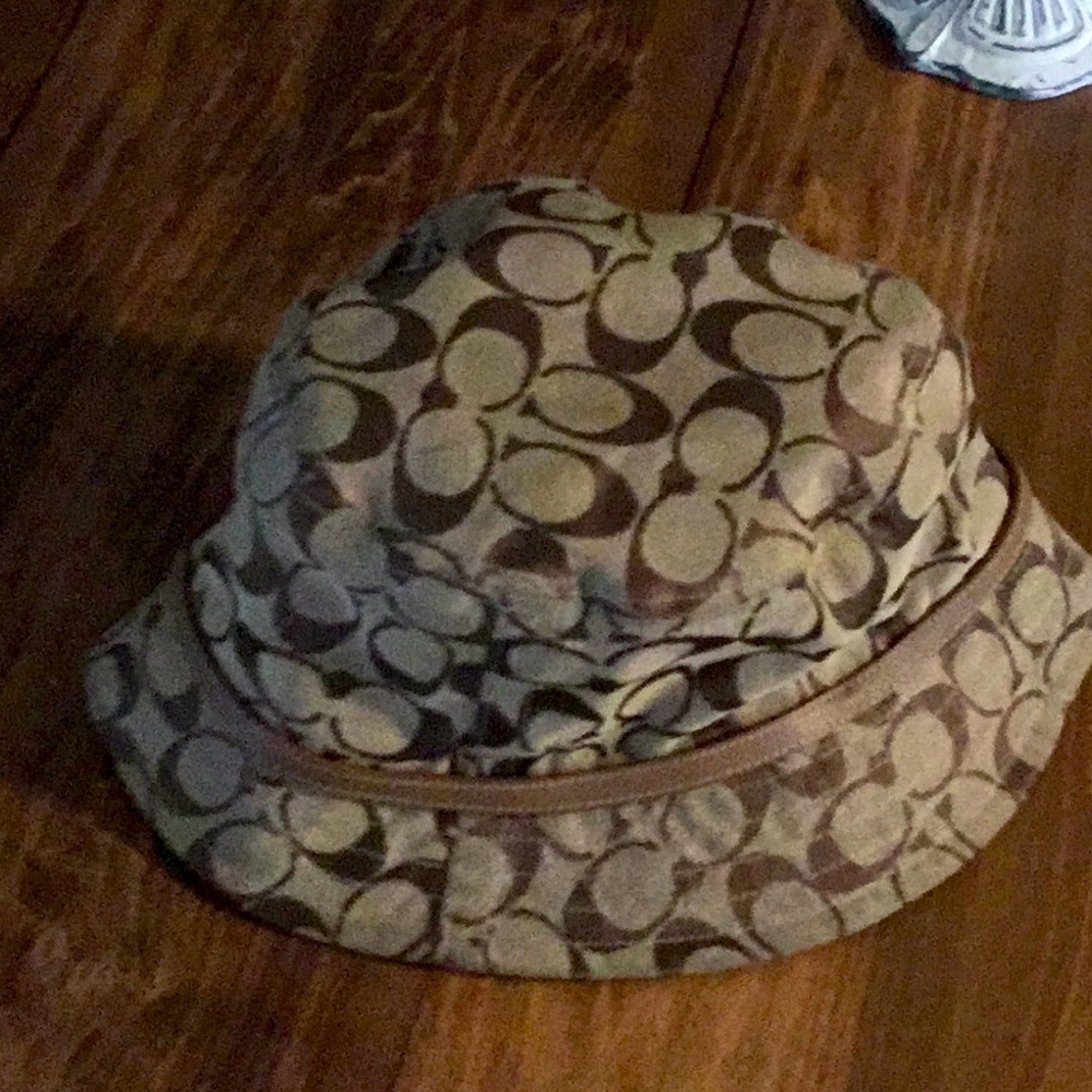 Beige coach bucket hat